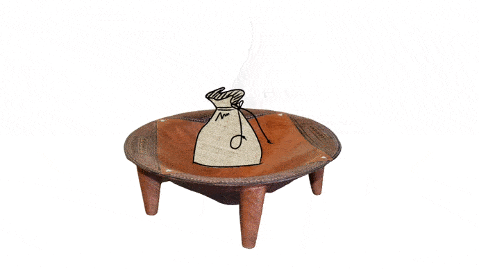 steam out of bag (2) steam coming out of kava bag in tanoa